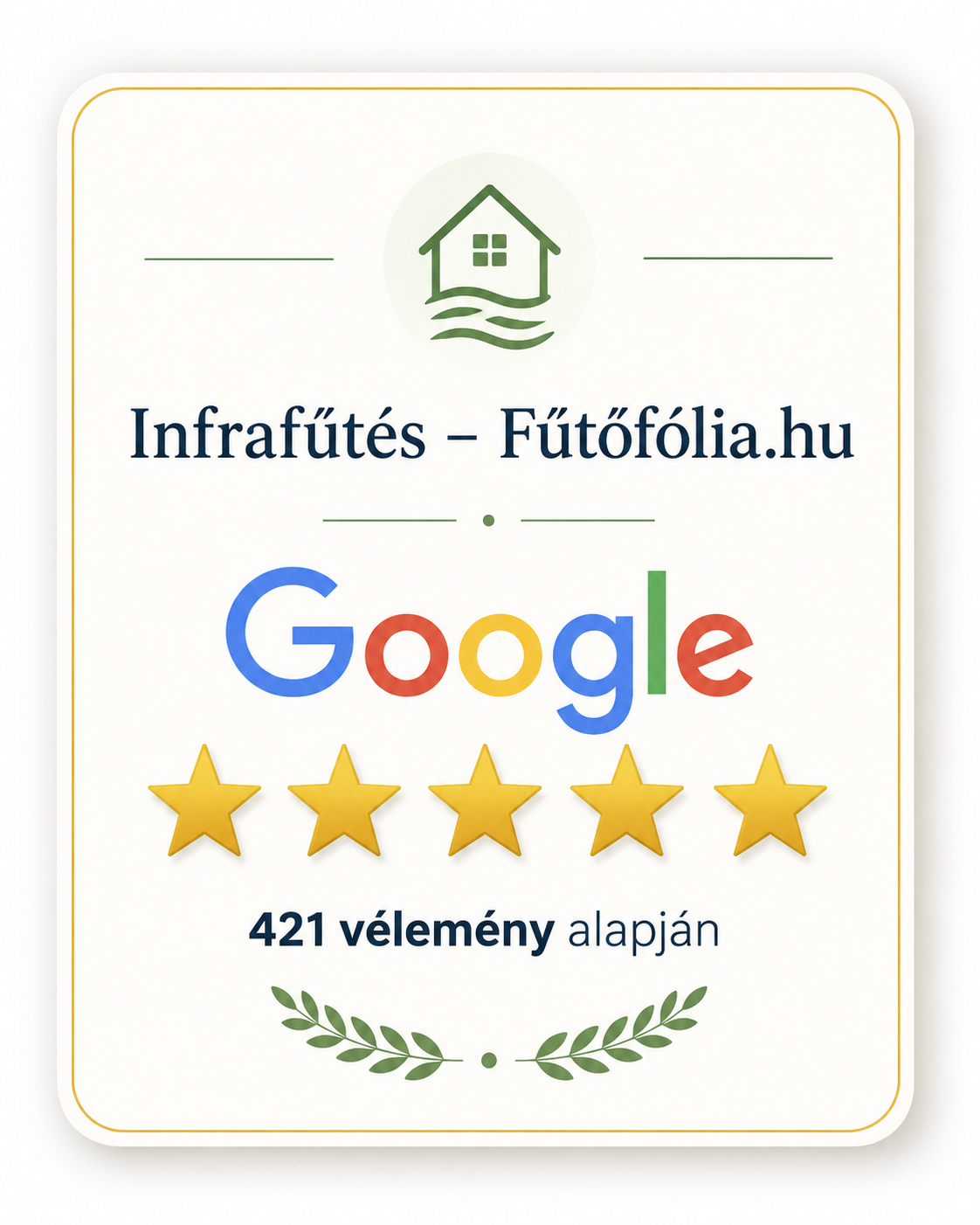 Google 5.0 értékelés